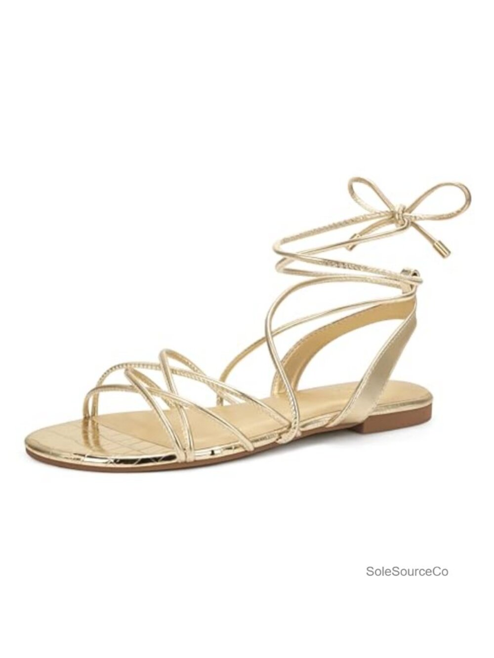 Women's Lace Up Strappy Gladiator Flat Sandals Open Toe Summer Wrap Sandals